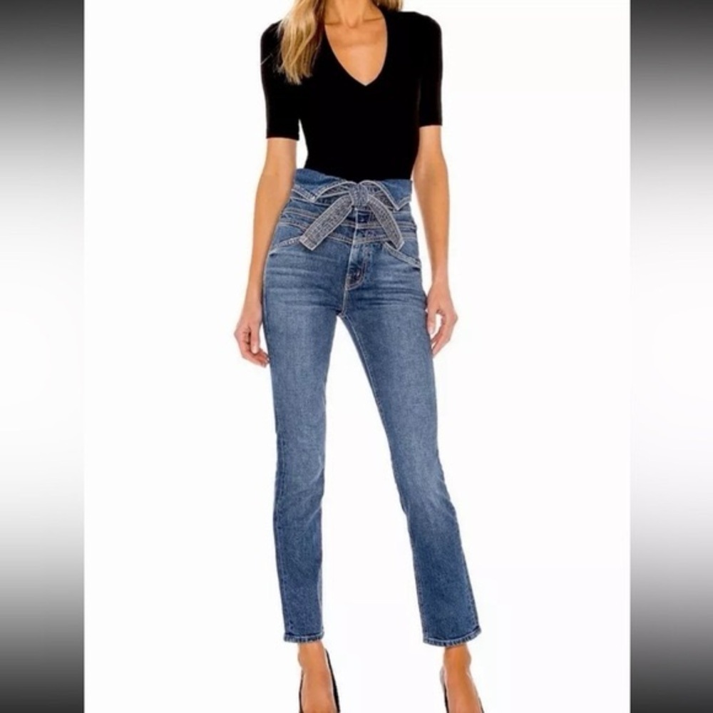 MOTHER The Triple Stack Insider Ankle Jeans 27 Chick Flick Wash High Rise Kick F